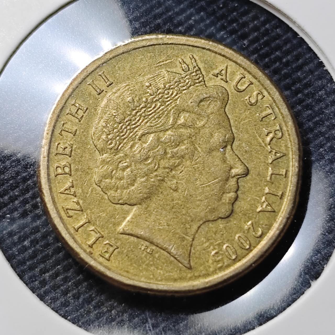 KK钱币收藏小铺  第395期  2月预留时间 周末发货 2005澳大利亚土著人2元 