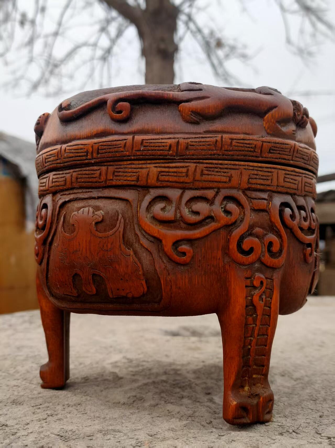 竹质香炉    品相一流 全品