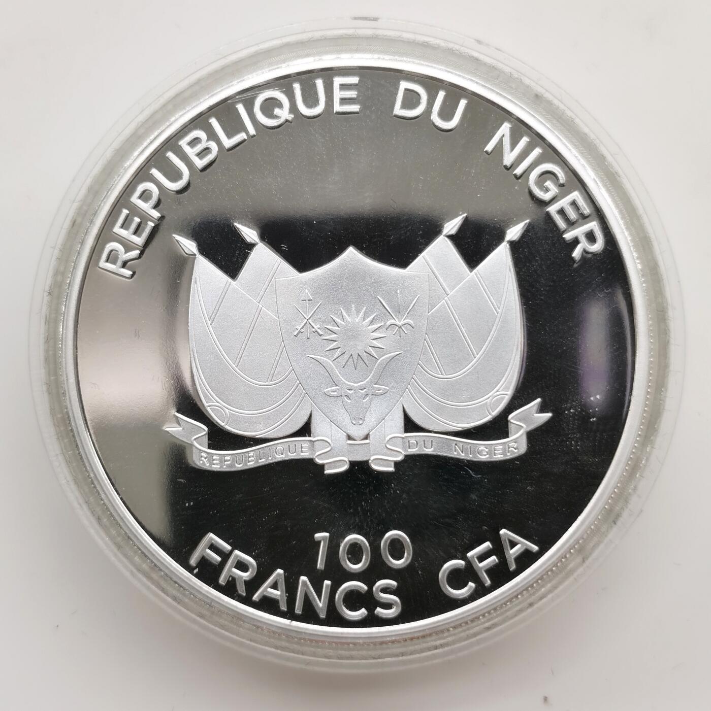 博洋堂蛇年收官专场暨第161期（全场包邮） 2012年尼日尔10法郎精制镀银铜币 麦加-礼拜指南针 发行量：2500 盒证全