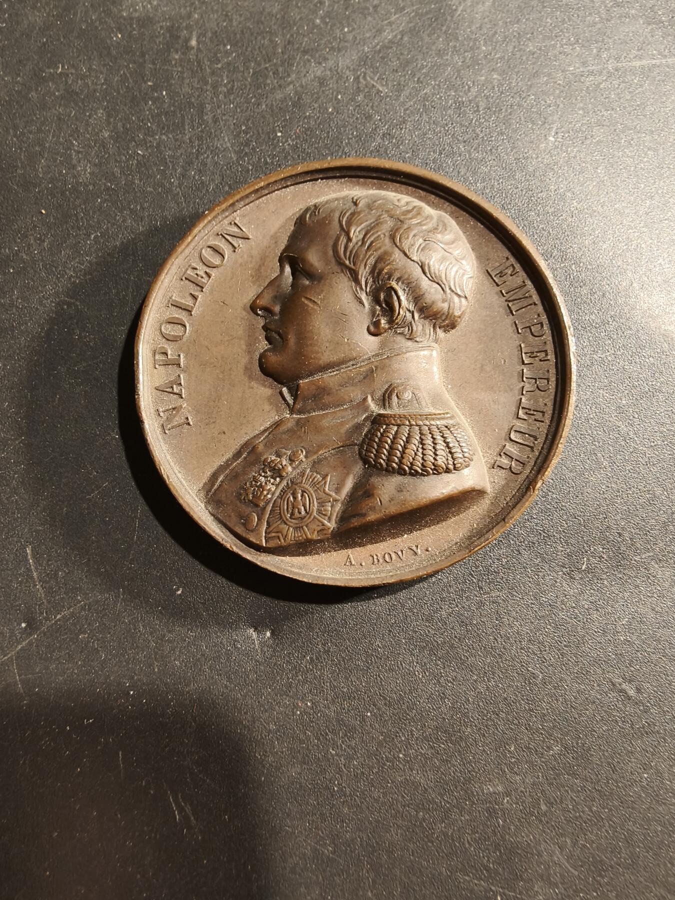 老王徽章第181期 法国1841年拿破仑魂归故里大铜章    原盒     原铸    盒子关不严   直径41mm     重量32.4g