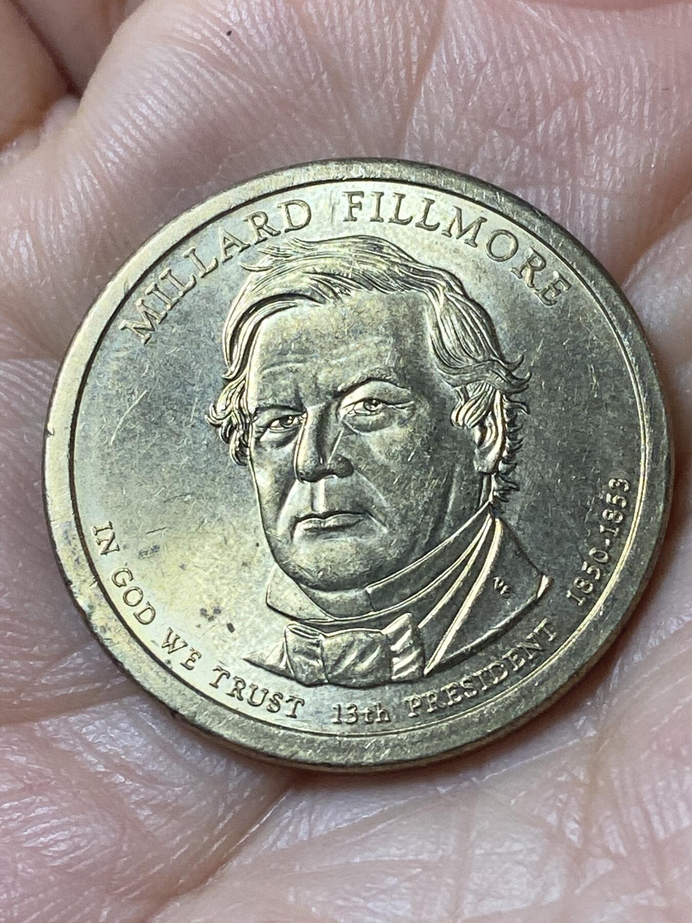 2026年第二十一场(总第一百九十场）外国好品散币场(免佣金) 美国🇺🇸2010年1美元(总统系列–第13任总统密拉德·菲尔莫尔纪念币)