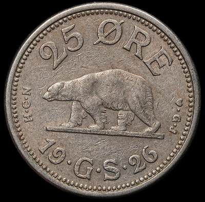 修遠堂世界钱币第104期 - 1926年格陵兰25欧尔