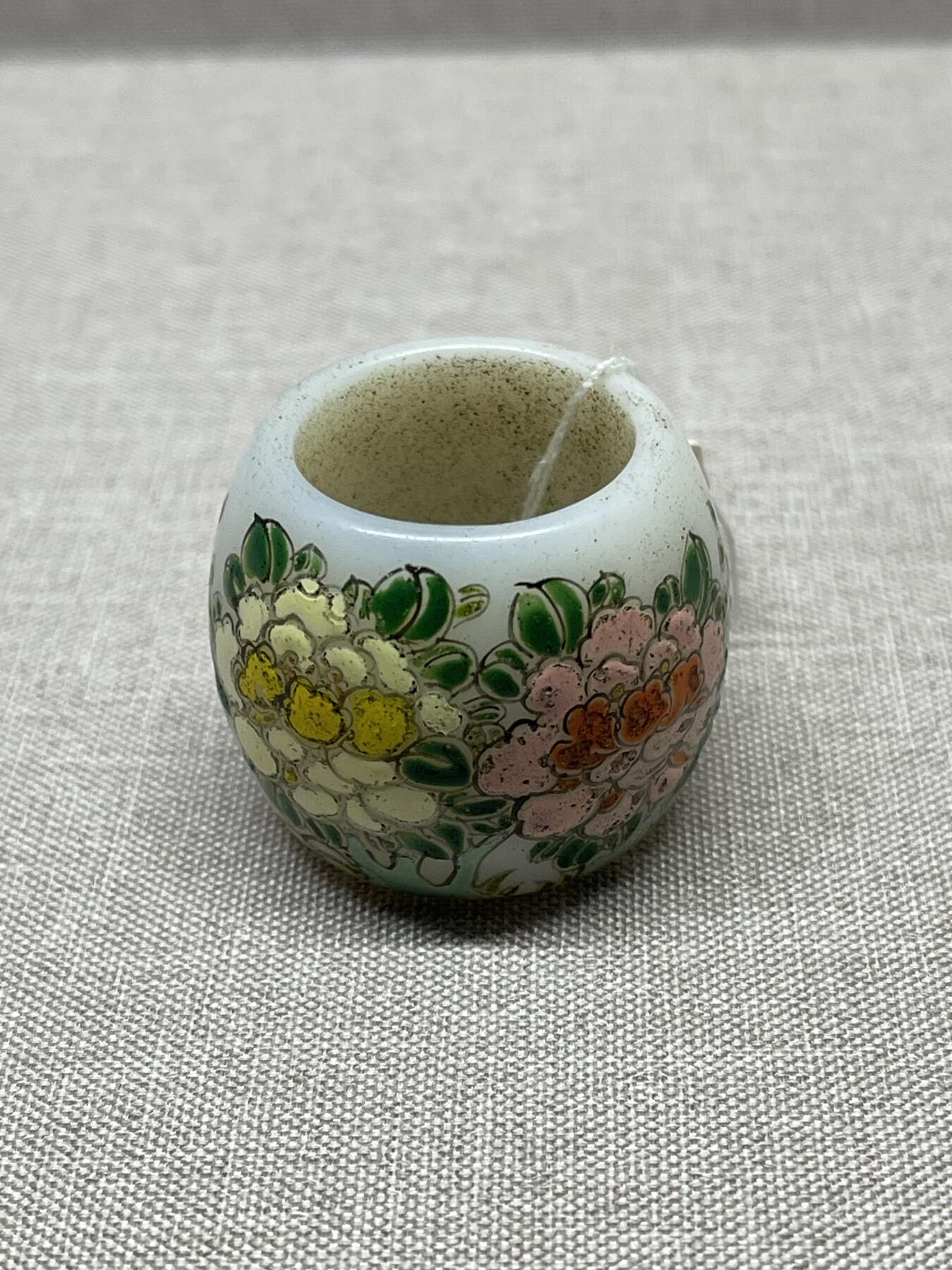 杂项 料器手绘花鸟扳指