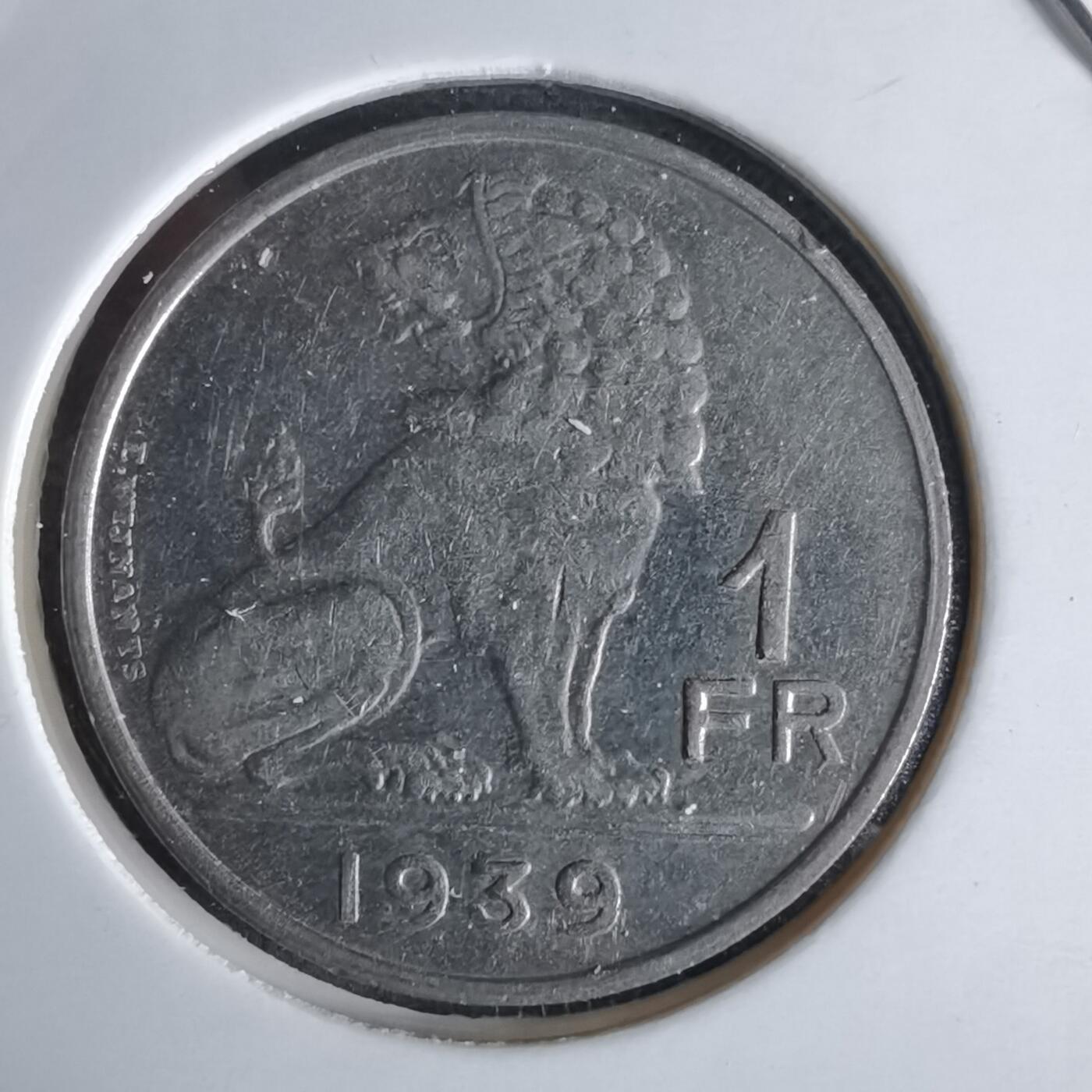 沼泽如烟--第991场 比利时1939年1法郎