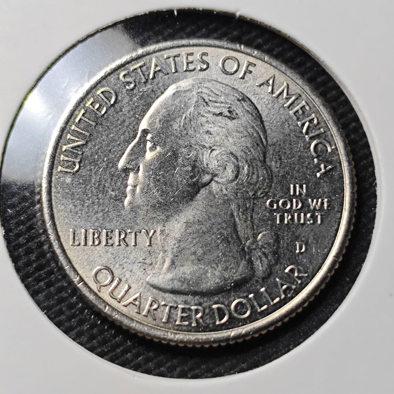 KK钱币收藏小铺  第395期  2月预留时间 周末发货 2014美国25分 纪念币 好品