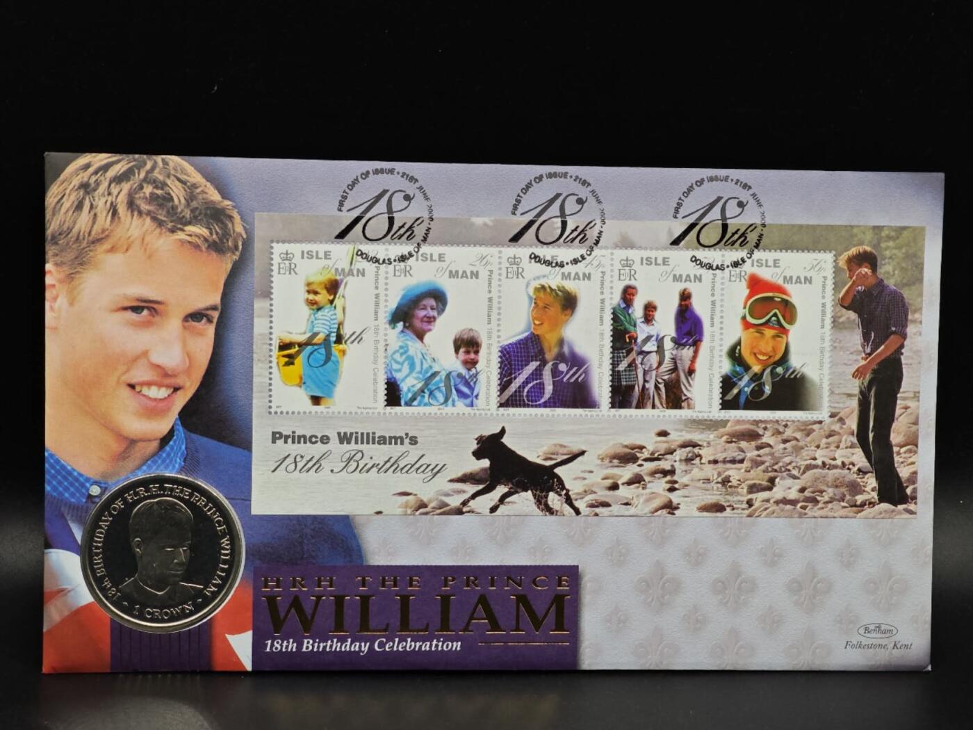  【淘币小摊】限时拍第八百七十拍   克朗币邮币封场    年前最后一场结束全部发出请更换最新收货地址不方便收货的请勿参拍或者顺丰到付 直布罗陀2000年威廉王子18周岁克朗纪念币邮币封