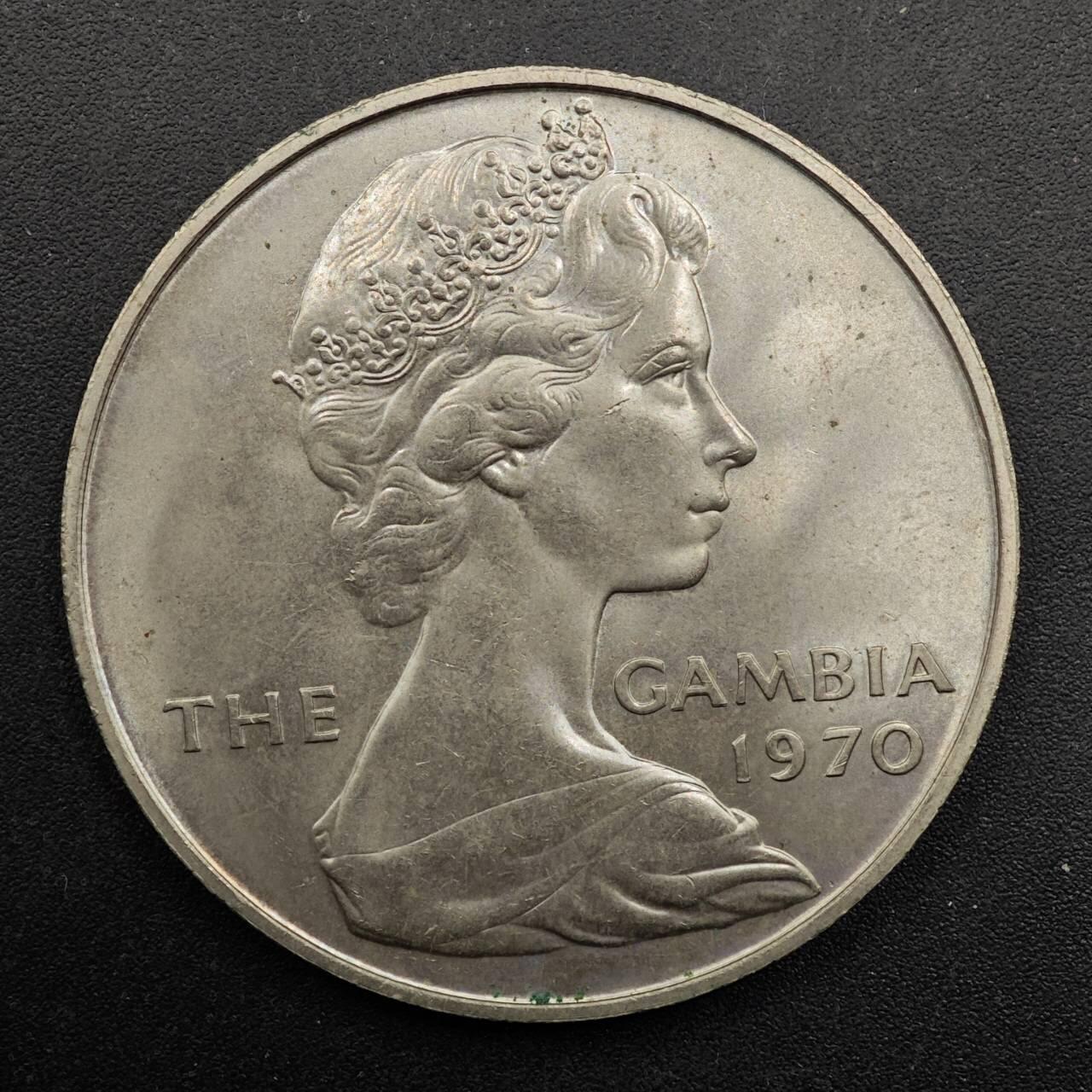  【淘币小摊】限时拍第八百七十拍   克朗币邮币封场    年前最后一场结束全部发出请更换最新收货地址不方便收货的请勿参拍或者顺丰到付 冈比亚1970年8先令河马