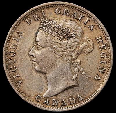 修遠堂世界钱币第104期 - 1901年加拿大25分银币5.81g，925银，稀少的年份，书价XF品220美金