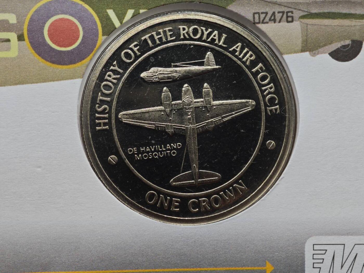  【淘币小摊】限时拍第八百七十拍   克朗币邮币封场    年前最后一场结束全部发出请更换最新收货地址不方便收货的请勿参拍或者顺丰到付 直布罗陀2008年英国皇家空军飞机历史克朗纪念币邮币封