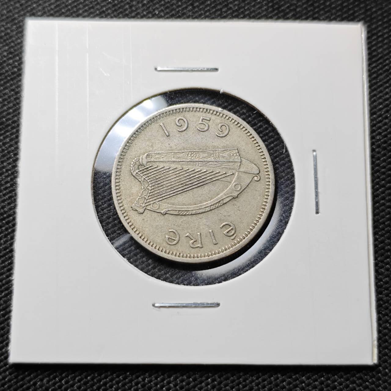 KK钱币收藏小铺  第395期  2月预留时间 周末发货 1959爱尔兰1先令