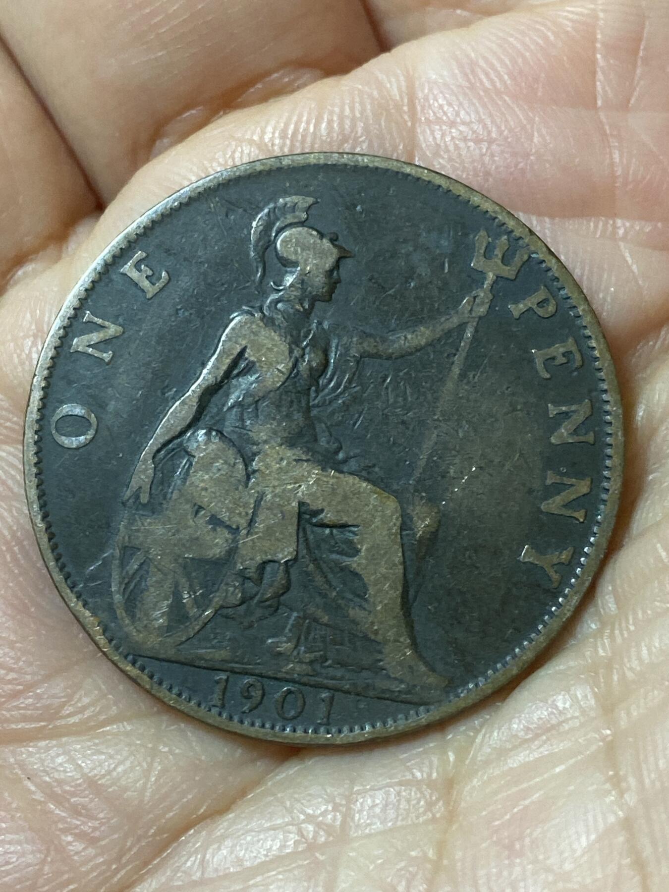 2026年第二十一场(总第一百九十场）外国好品散币场(免佣金) 英国🇬🇧1901年1便士(维多利亚女王逝世年，老年披纱关门年)