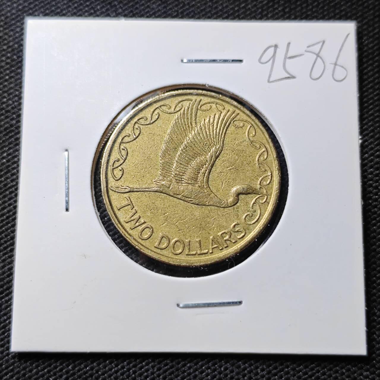 KK钱币收藏小铺  第395期  2月预留时间 周末发货 1990新西兰2元 