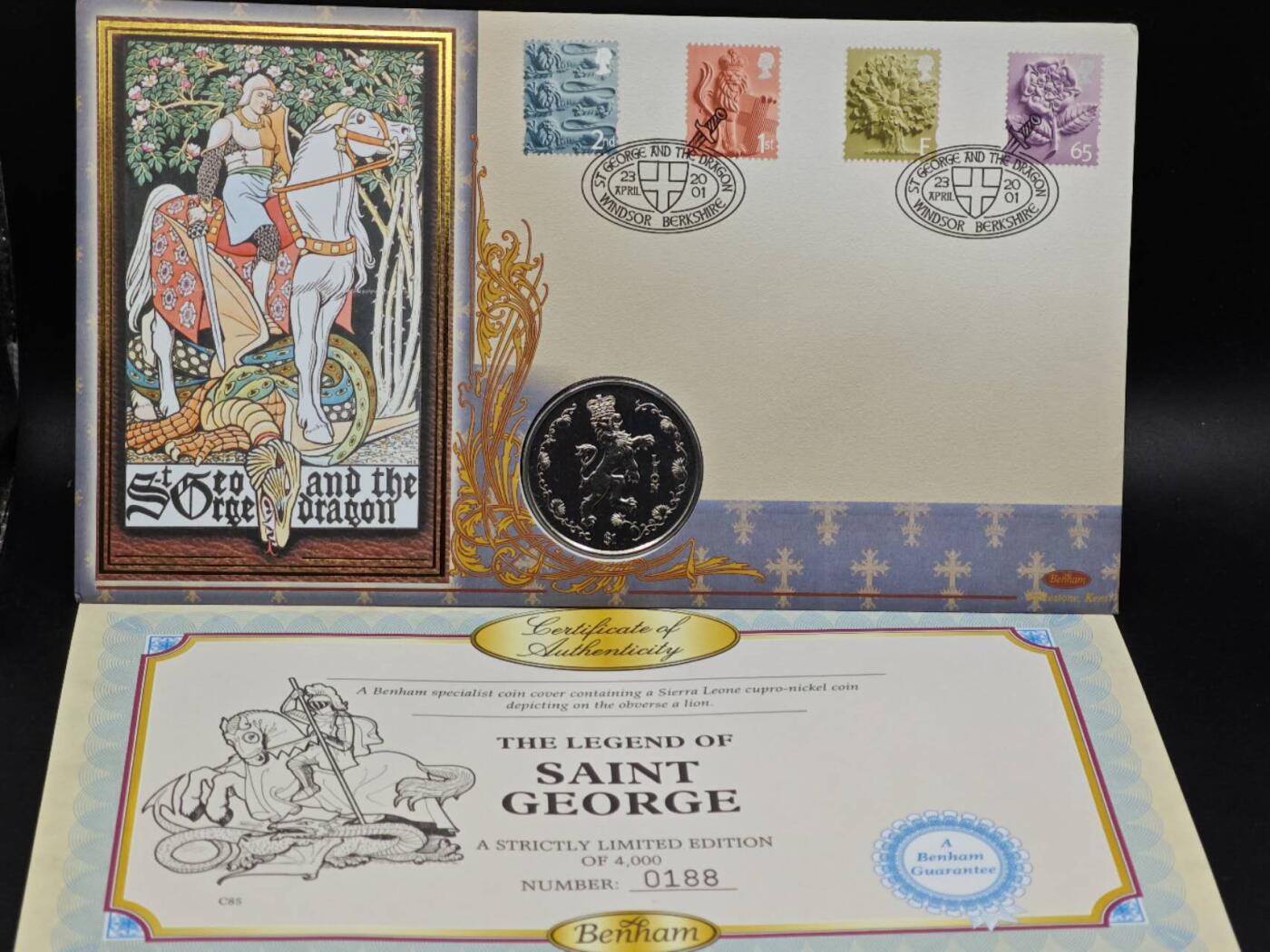  【淘币小摊】限时拍第八百七十拍   克朗币邮币封场    年前最后一场结束全部发出请更换最新收货地址不方便收货的请勿参拍或者顺丰到付 塞拉利昂1997年1元狮子纪念币邮币封