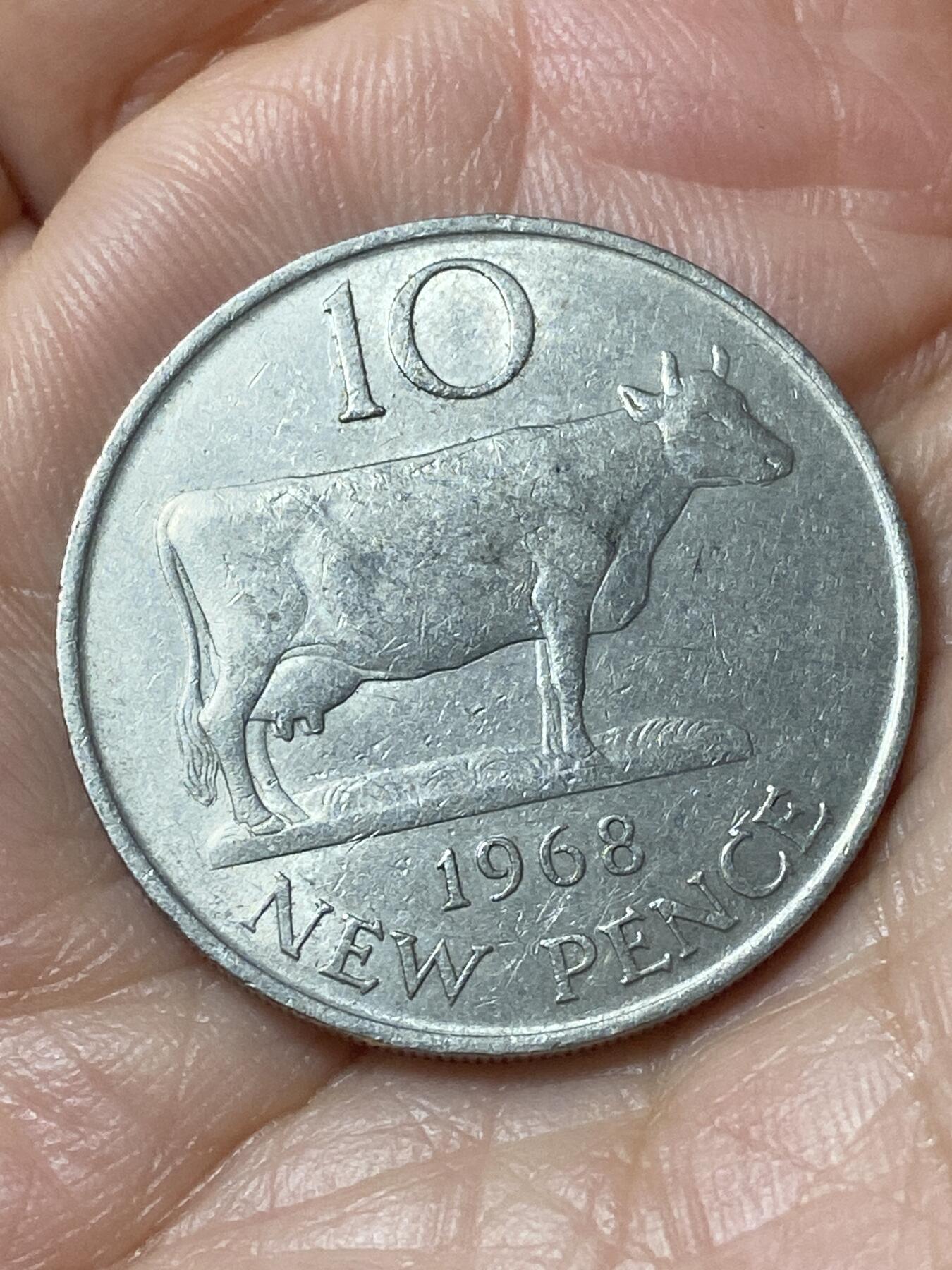 2026年第二十一场(总第一百九十场）外国好品散币场(免佣金) 英属根西岛🇬🇬1968年10新便士(伊丽莎白二世时期，十进制第一版首发年)