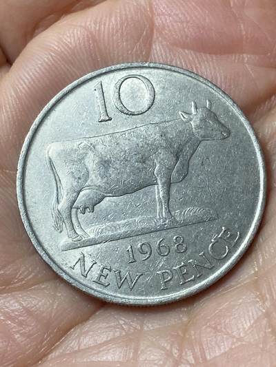 2026年第二十一场(总第一百九十场）外国好品散币场(免佣金) - 英属根西岛🇬🇬1968年10新便士(伊丽莎白二世时期，十进制第一版首发年)