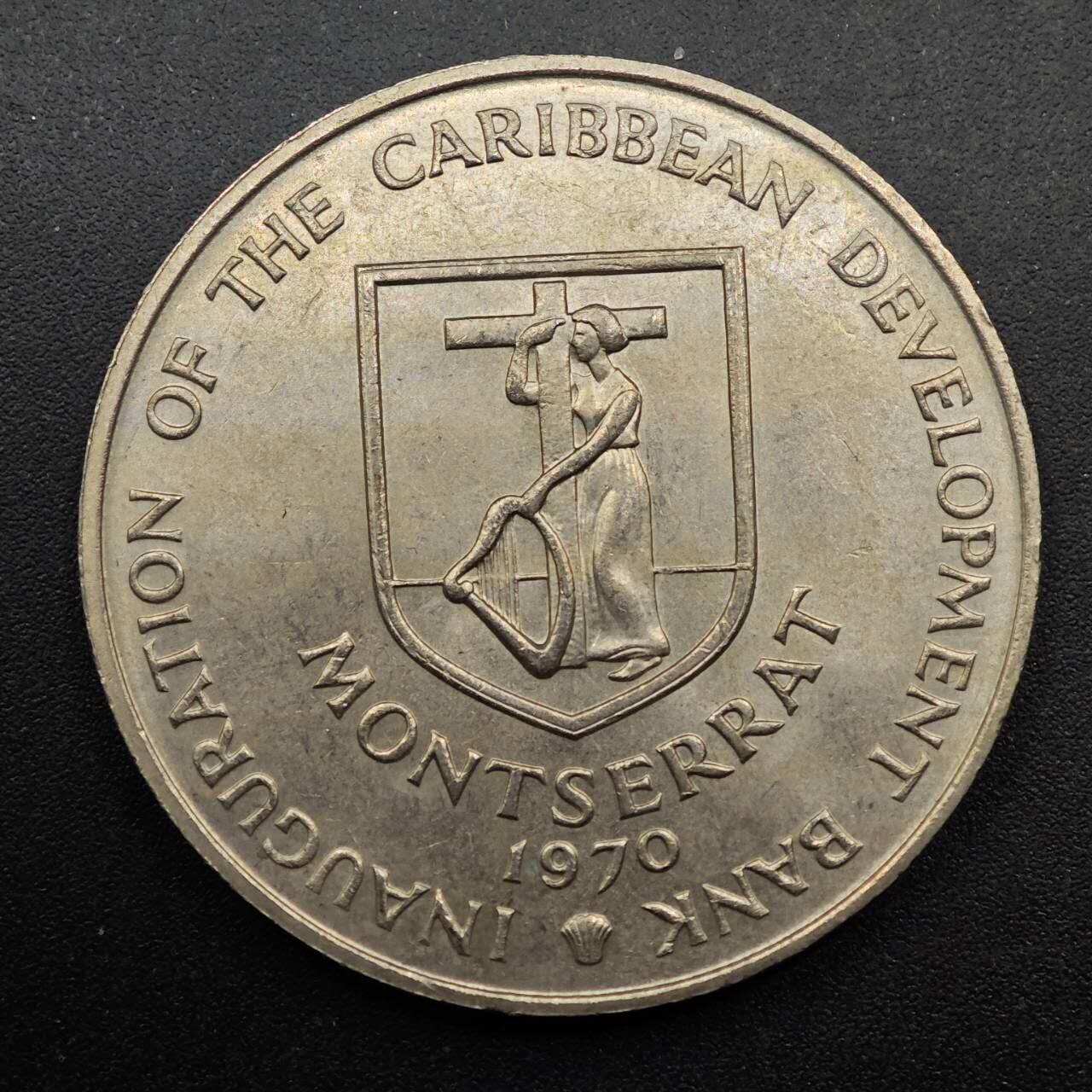  【淘币小摊】限时拍第八百七十拍   克朗币邮币封场    年前最后一场结束全部发出请更换最新收货地址不方便收货的请勿参拍或者顺丰到付 东加勒比1970年蒙特斯拉4元香蕉纪念币