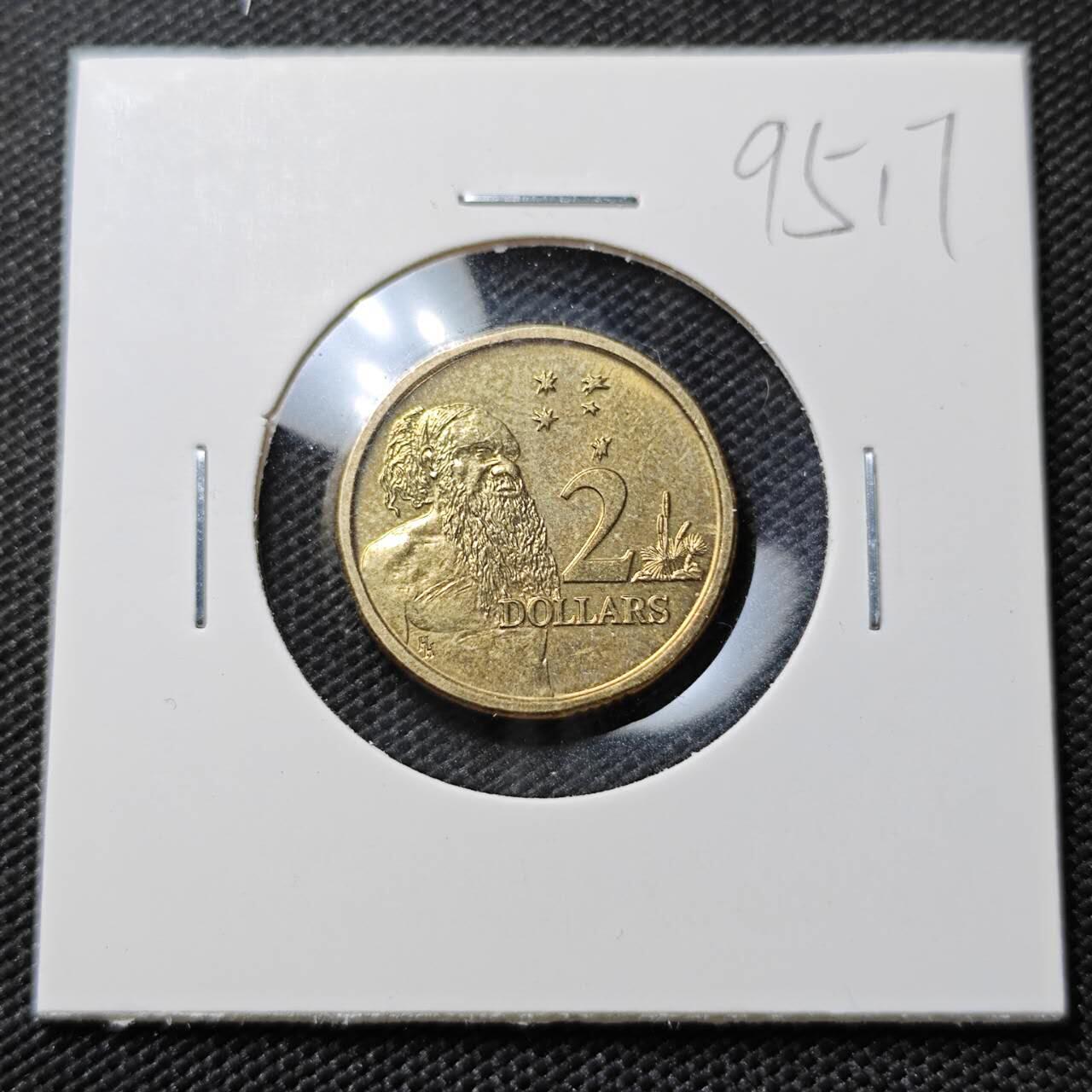 KK钱币收藏小铺  第395期  2月预留时间 周末发货  1988澳大利亚土著人2元