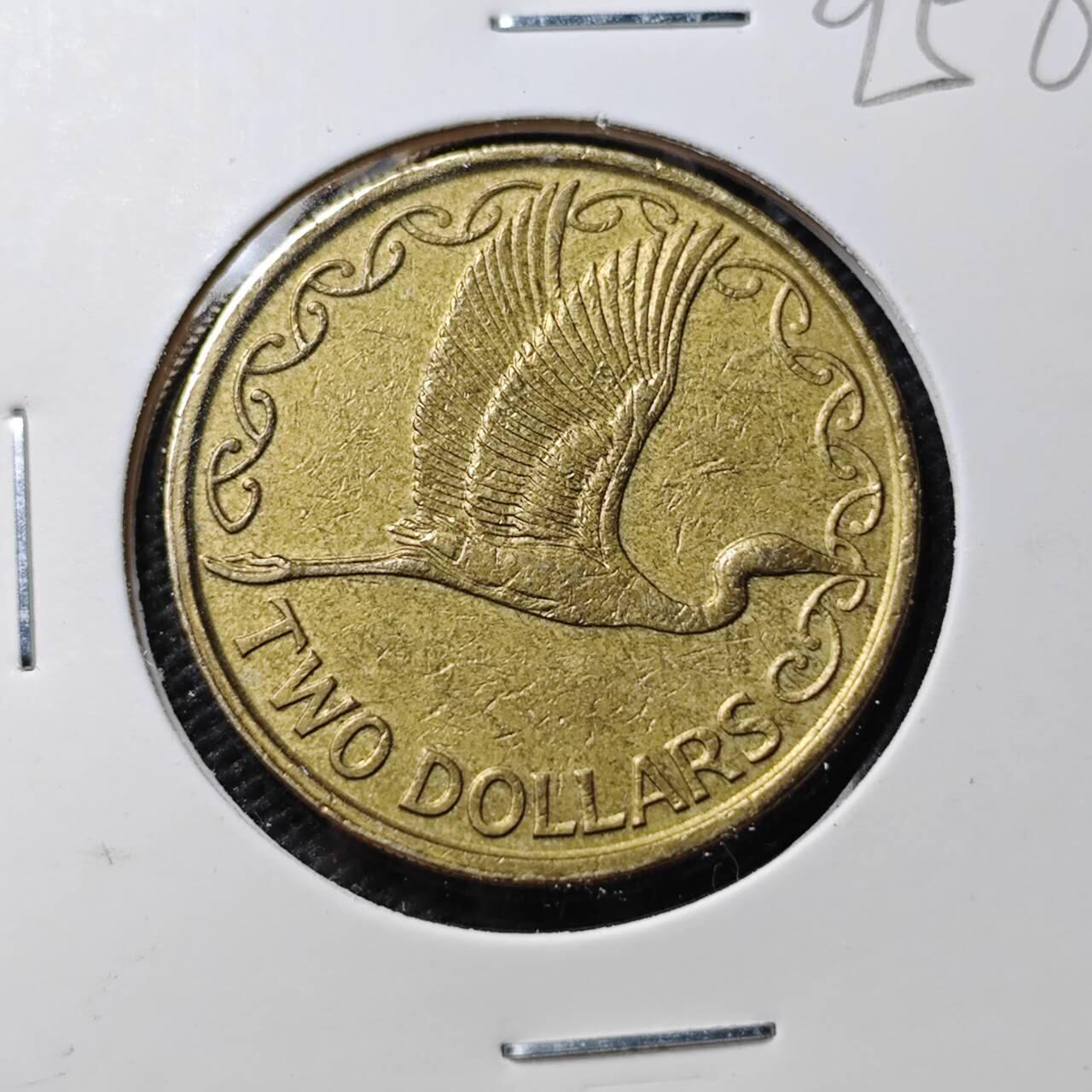 KK钱币收藏小铺  第395期  2月预留时间 周末发货 1990新西兰2元 