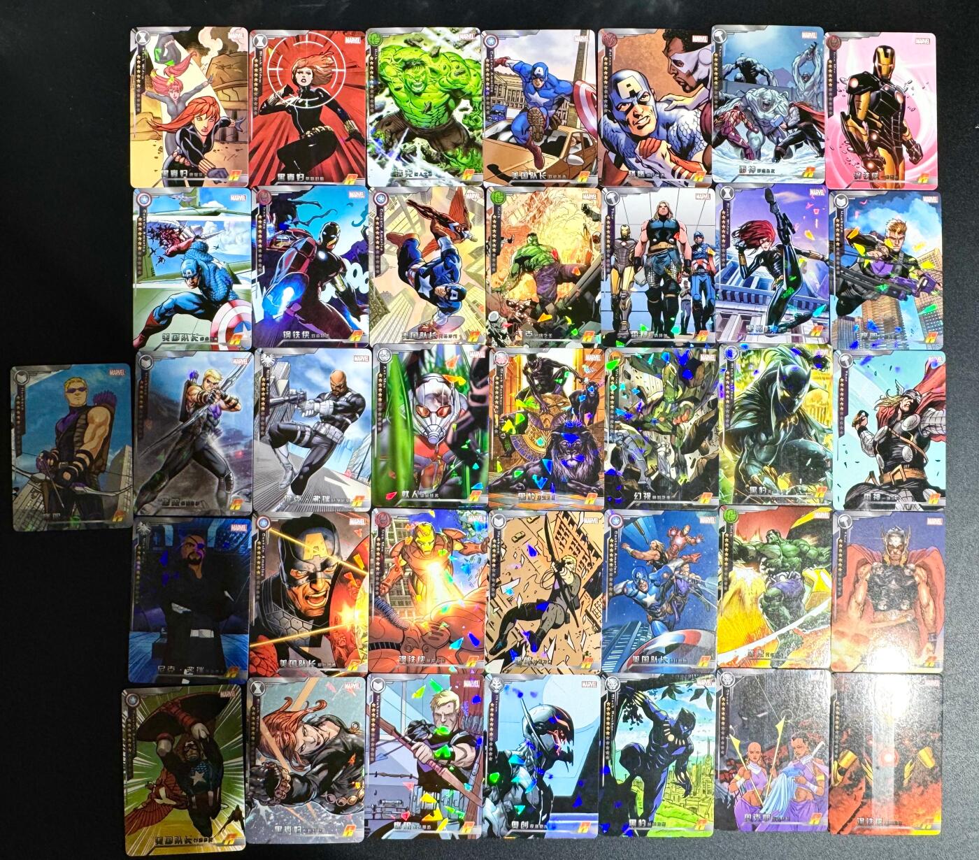 NO.24 好又多金牌大场，年前最后一期，全场中拍有礼！每周一站式配齐，方便凑单！（周6晚9点截拍，卖家送拍0抽成！ 【套卡】漫威套卡 36张全 碎花闪