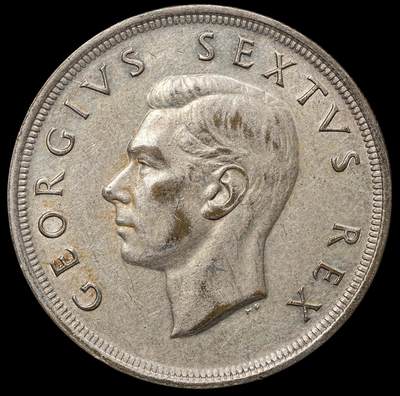 修遠堂世界钱币第104期 -  1952年南非-开普敦建城 300 周年5 先令（5 Shillings）纪念大银币，28.28g，含银50%