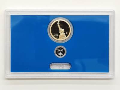 博洋堂蛇年收官专场暨第161期（全场包邮） - 2018年美国1美元精制纪念币 美国创新系列（第一枚龙头） 封装盒证全