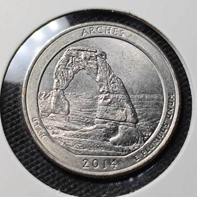 KK钱币收藏小铺  第395期  2月预留时间 周末发货 - 2014美国25分 纪念币