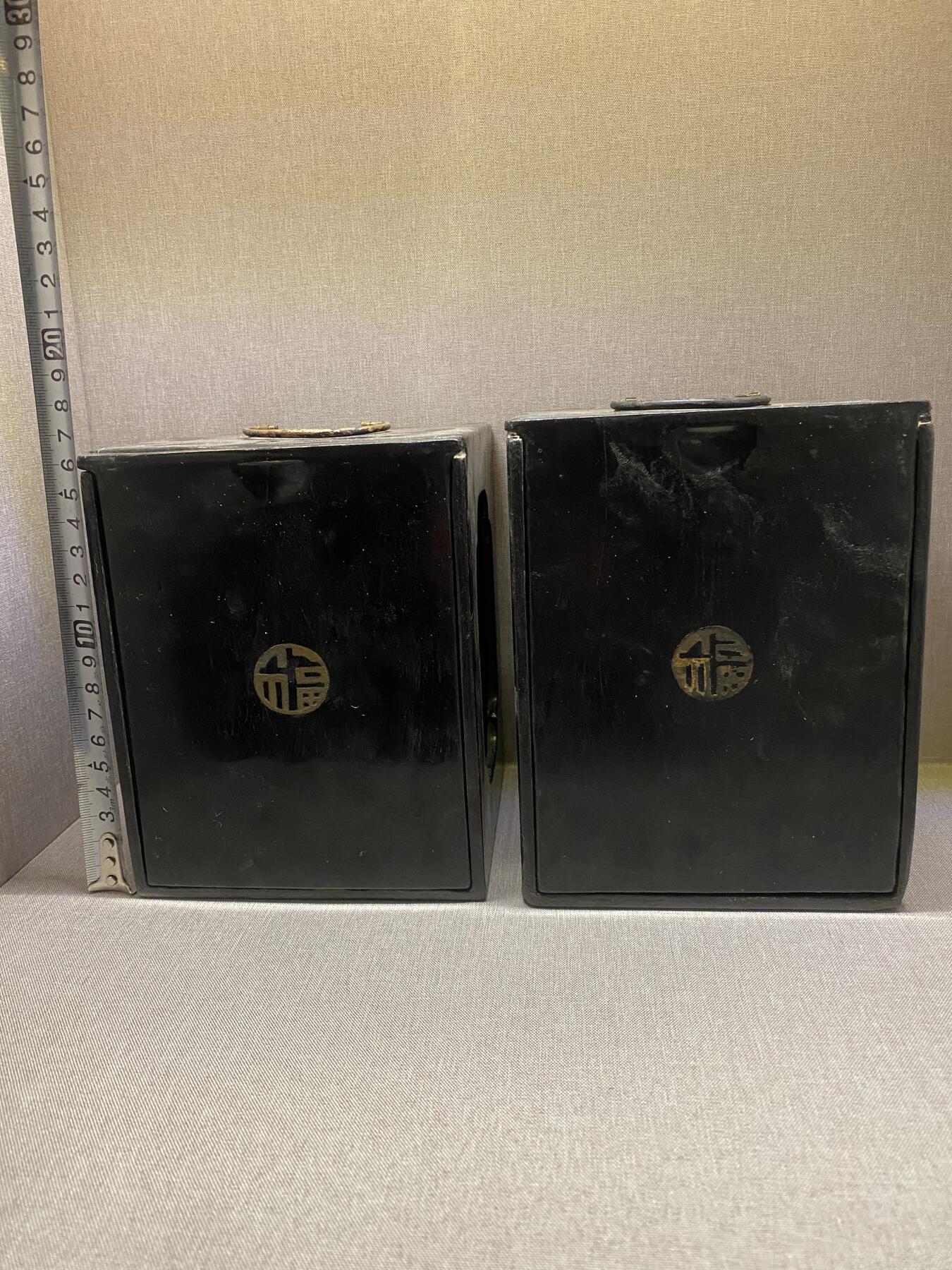 杂项 一对儿大漆盒