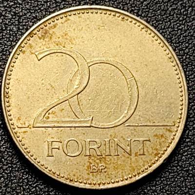 泉币菌-第184场- 精品福利场 今天的第一场 23:30分还有第二场 不见不散（192场和之前的 2月14日发货） - 无叶鸢尾花 匈牙利2007年 20福林銅镍锌硬币 26.3毫米 6.9克