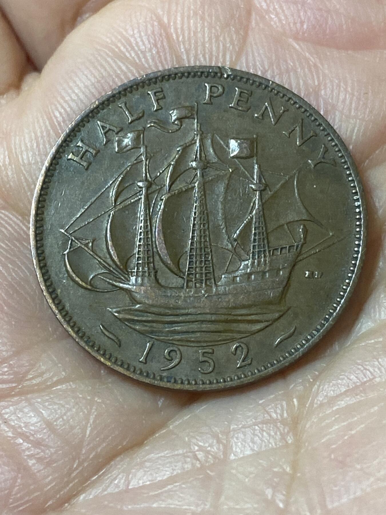 2026年第二十一场(总第一百九十场）外国好品散币场(免佣金) 英国🇬🇧1952年半便士(乔治六世逝世年，第二版关门年)