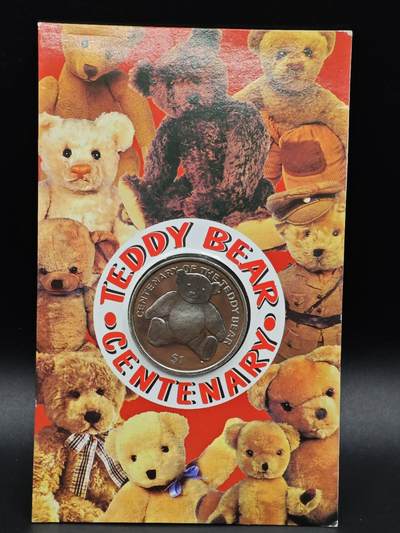  【淘币小摊】限时拍第八百七十拍   克朗币邮币封场    年前最后一场结束全部发出请更换最新收货地址不方便收货的请勿参拍或者顺丰到付 - 英属维尔京群岛2002年泰迪熊1元纪念币卡册