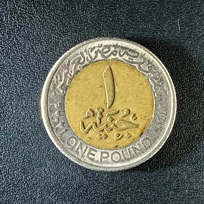 逸泉钱币2026第十二组世界钱币专场春节千件大拍A1614～2574 - 2215 埃及1磅双色纪念币