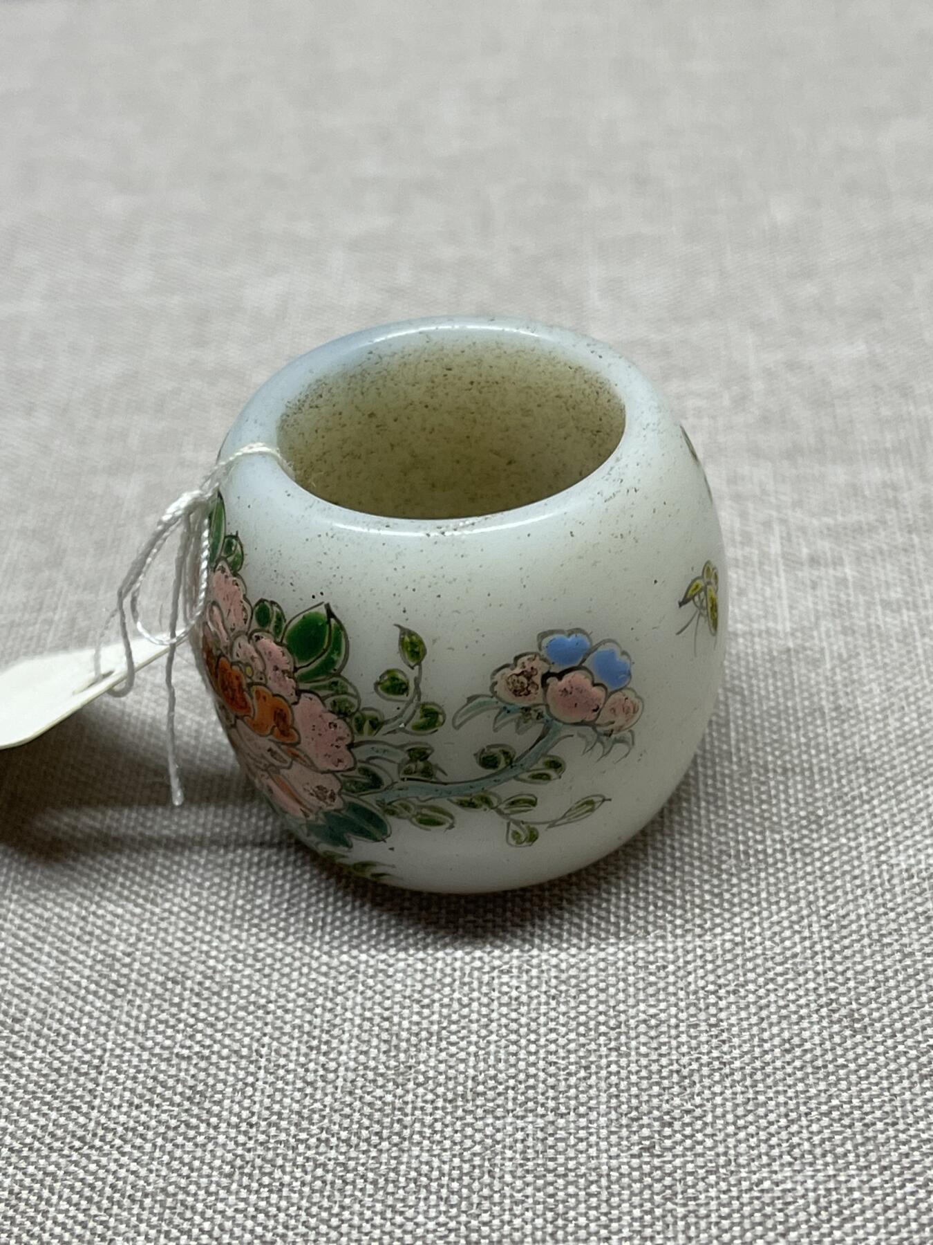 杂项 料器手绘花鸟扳指