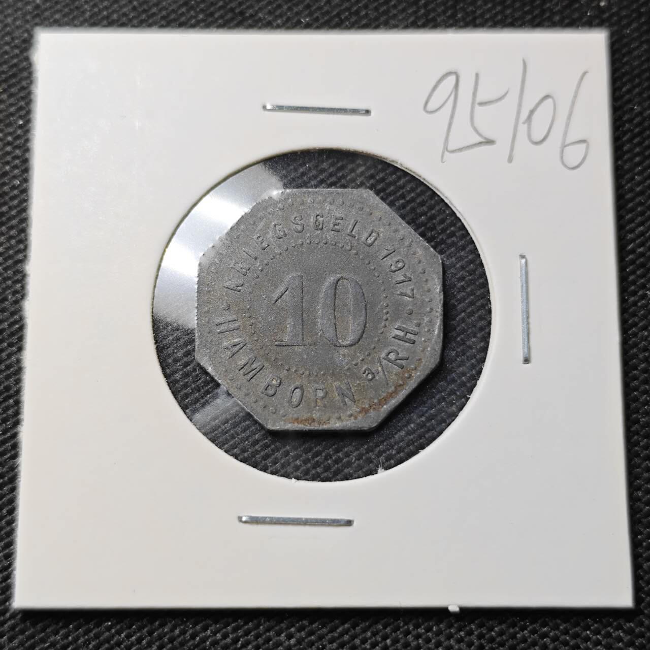 KK钱币收藏小铺  第395期  2月预留时间 周末发货  德紧10芬尼