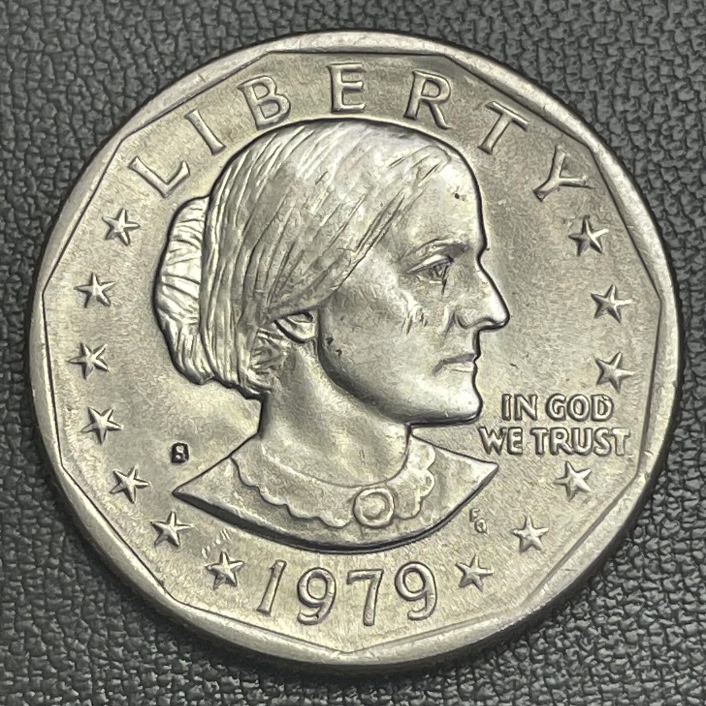 回流0207 美国1979年1美元 民权运动领袖苏珊·安东尼/月球鹰