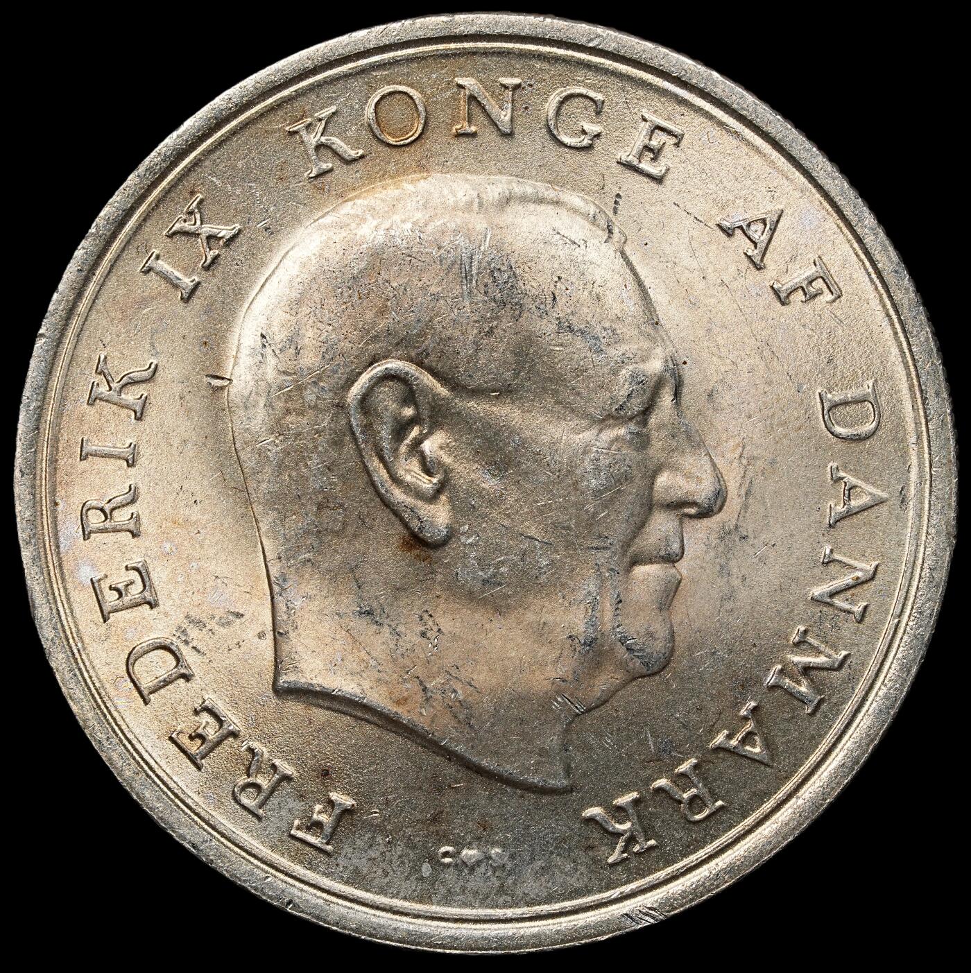 修遠堂世界钱币第104期 1967年丹麦玛格丽特公主结婚纪念10克朗银币 20.40g，含银80%