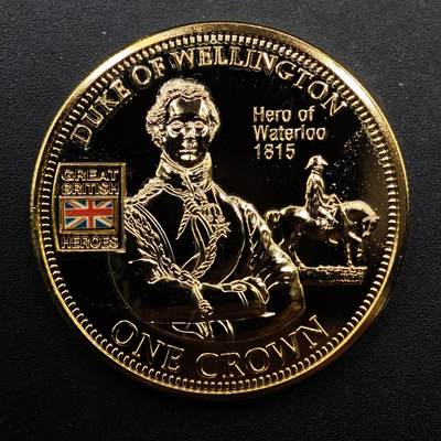  【淘币小摊】限时拍第八百七十拍   克朗币邮币封场    年前最后一场结束全部发出请更换最新收货地址不方便收货的请勿参拍或者顺丰到付 - 英国2010年大英英雄系列镀金克朗纪念币