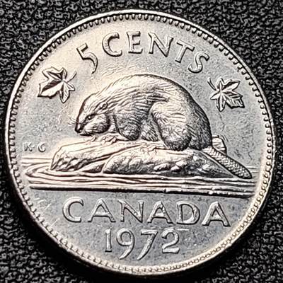 泉币菌-第185场- 精品福利场 23:30分 今天第二场  不见不散（192场和之前的 2月14日发货） - 1972年 加拿大1分镍币 21mm 伊丽莎白二世