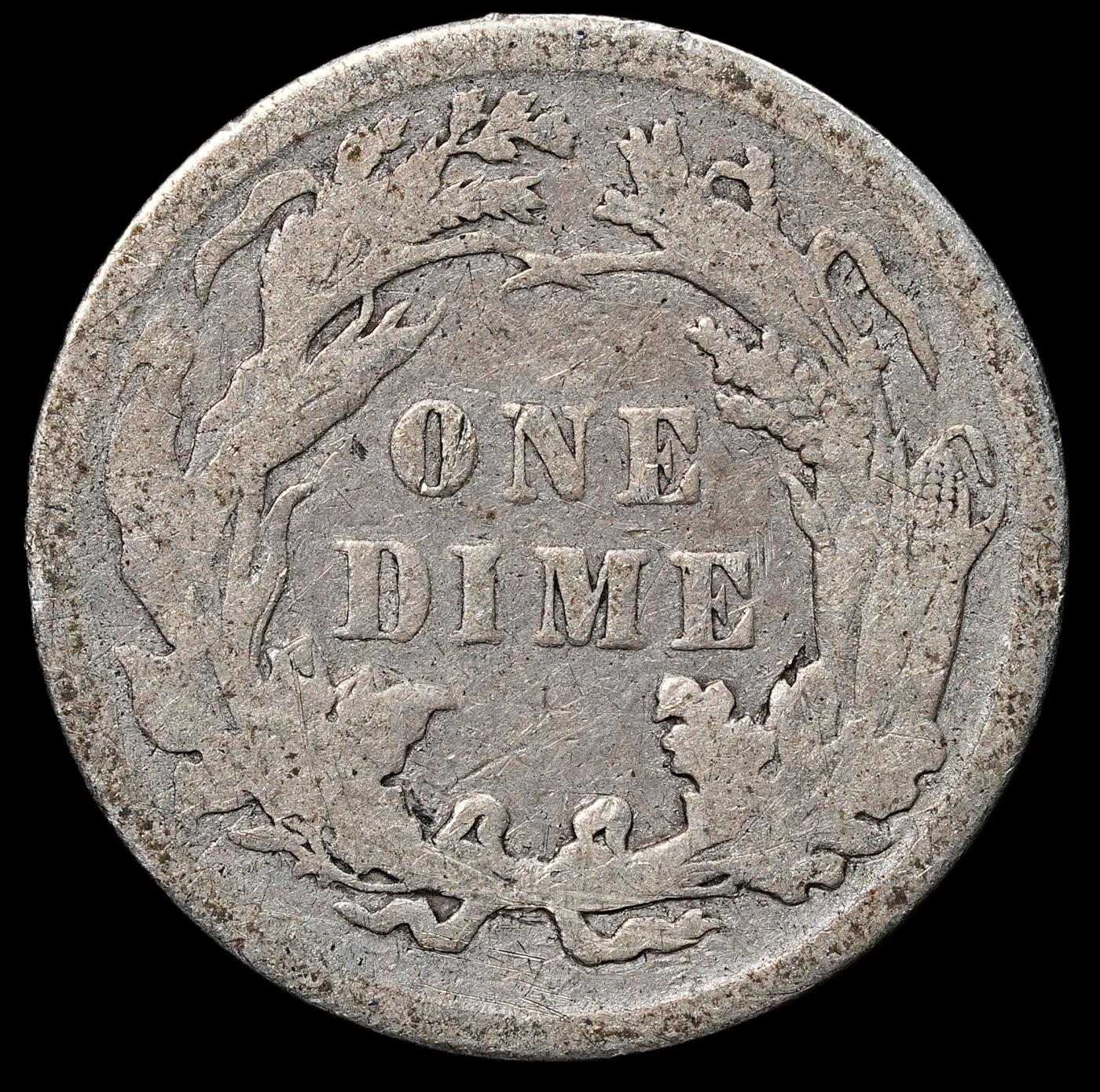 修遠堂世界钱币第104期 1887年美国10美分银币