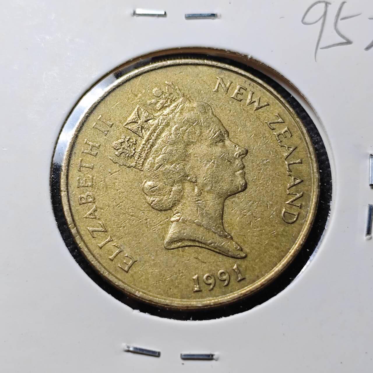 KK钱币收藏小铺  第395期  2月预留时间 周末发货 1991新西兰2元 