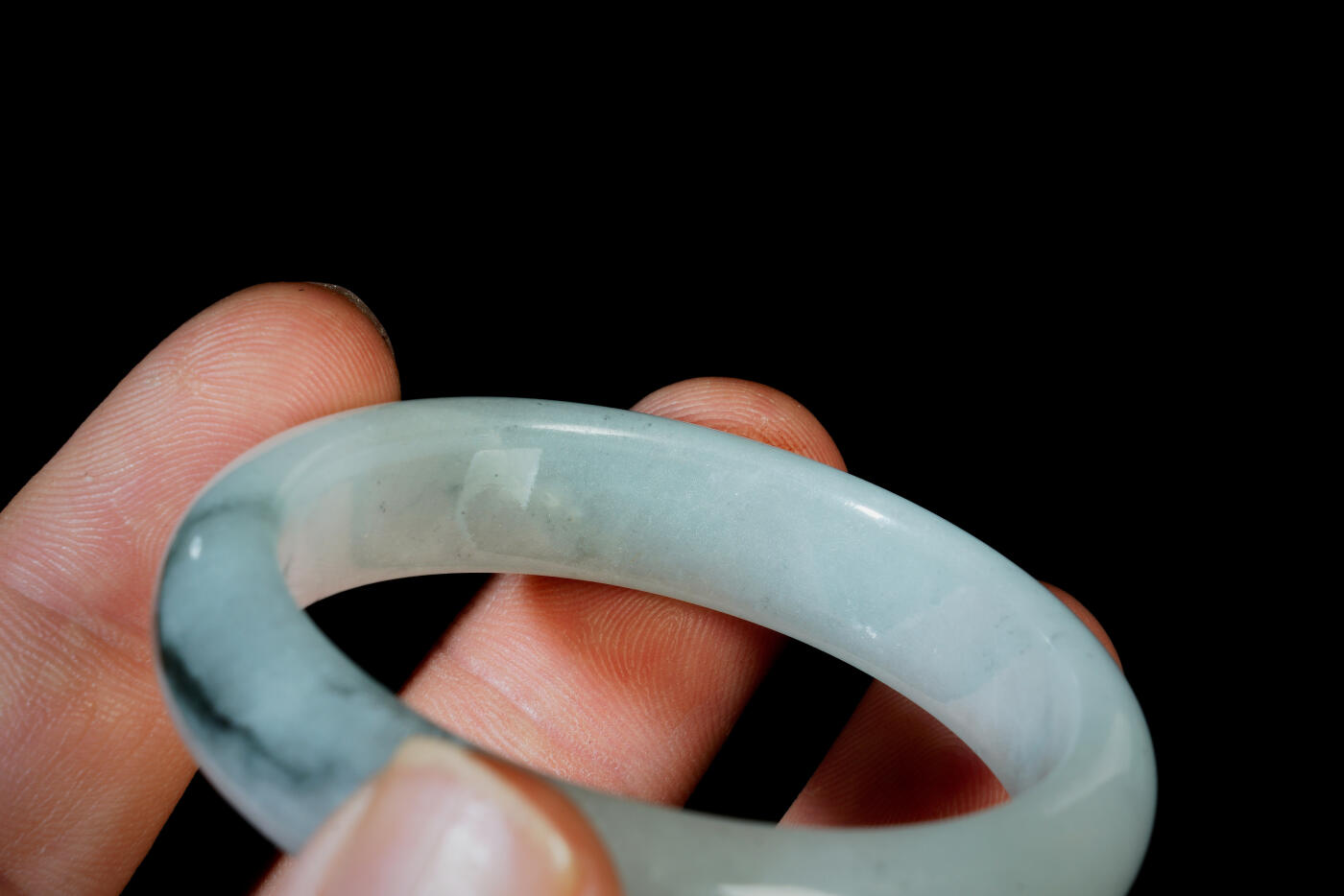 上海都达杂项专场二十六（全场包邮）  天然冰种带绿翡翠手镯88-63