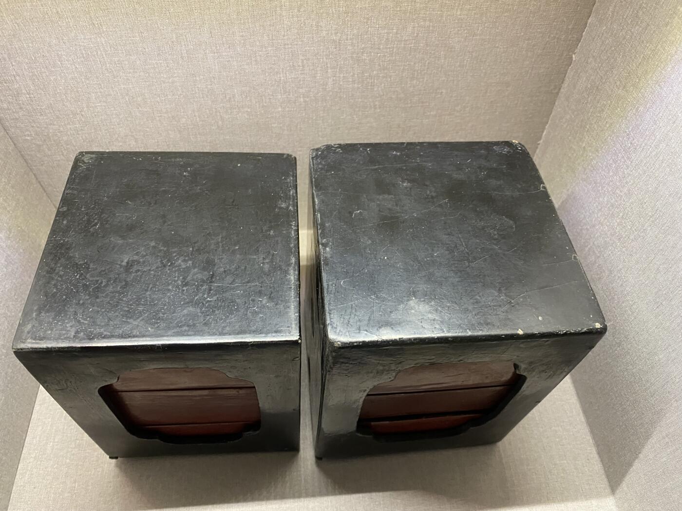 杂项 一对儿大漆盒