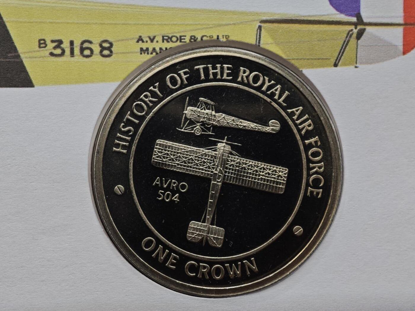  【淘币小摊】限时拍第八百七十拍   克朗币邮币封场    年前最后一场结束全部发出请更换最新收货地址不方便收货的请勿参拍或者顺丰到付 直布罗陀2008年英国皇家空军飞机历史克朗纪念币邮币封