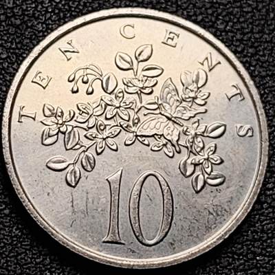 泉币菌-第184场- 精品福利场 今天的第一场 23:30分还有第二场 不见不散（192场和之前的 2月14日发货） - 原光美品 蝴蝶鲜花 牙买加975年 10分镍币 23.6毫米5.75克 