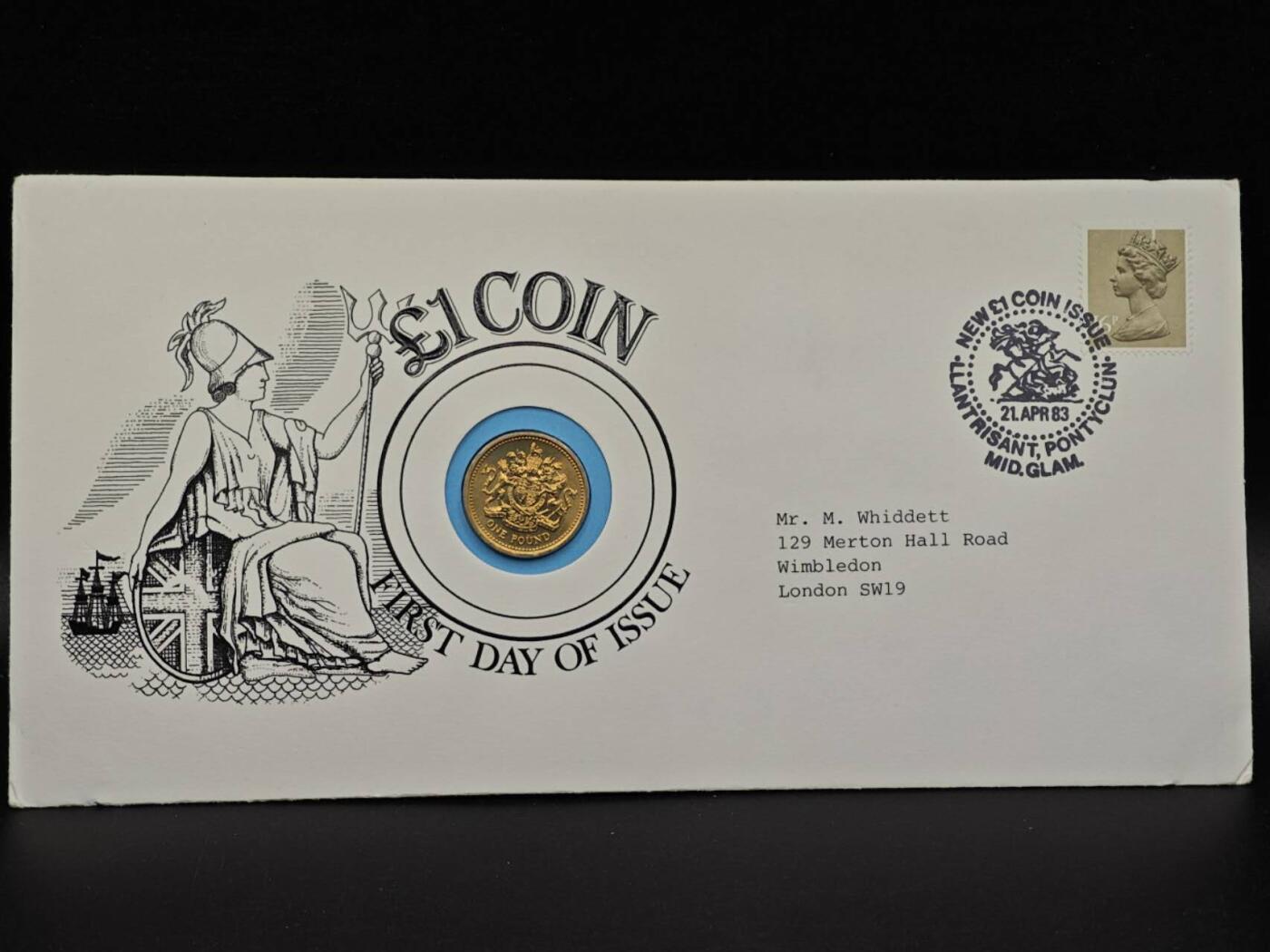  【淘币小摊】限时拍第八百七十拍   克朗币邮币封场    年前最后一场结束全部发出请更换最新收货地址不方便收货的请勿参拍或者顺丰到付 英国1983年1镑邮币封