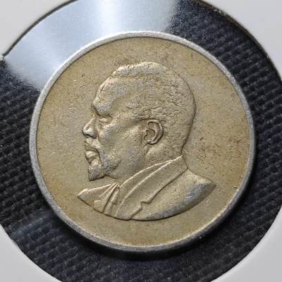 KK钱币收藏小铺  第394期  2月预留时间 周末发货 -  1966肯尼亚50分 开国头像无字版