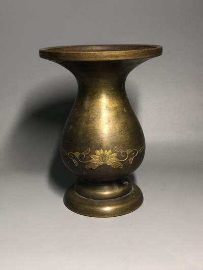 杂项 - 老铜花觚