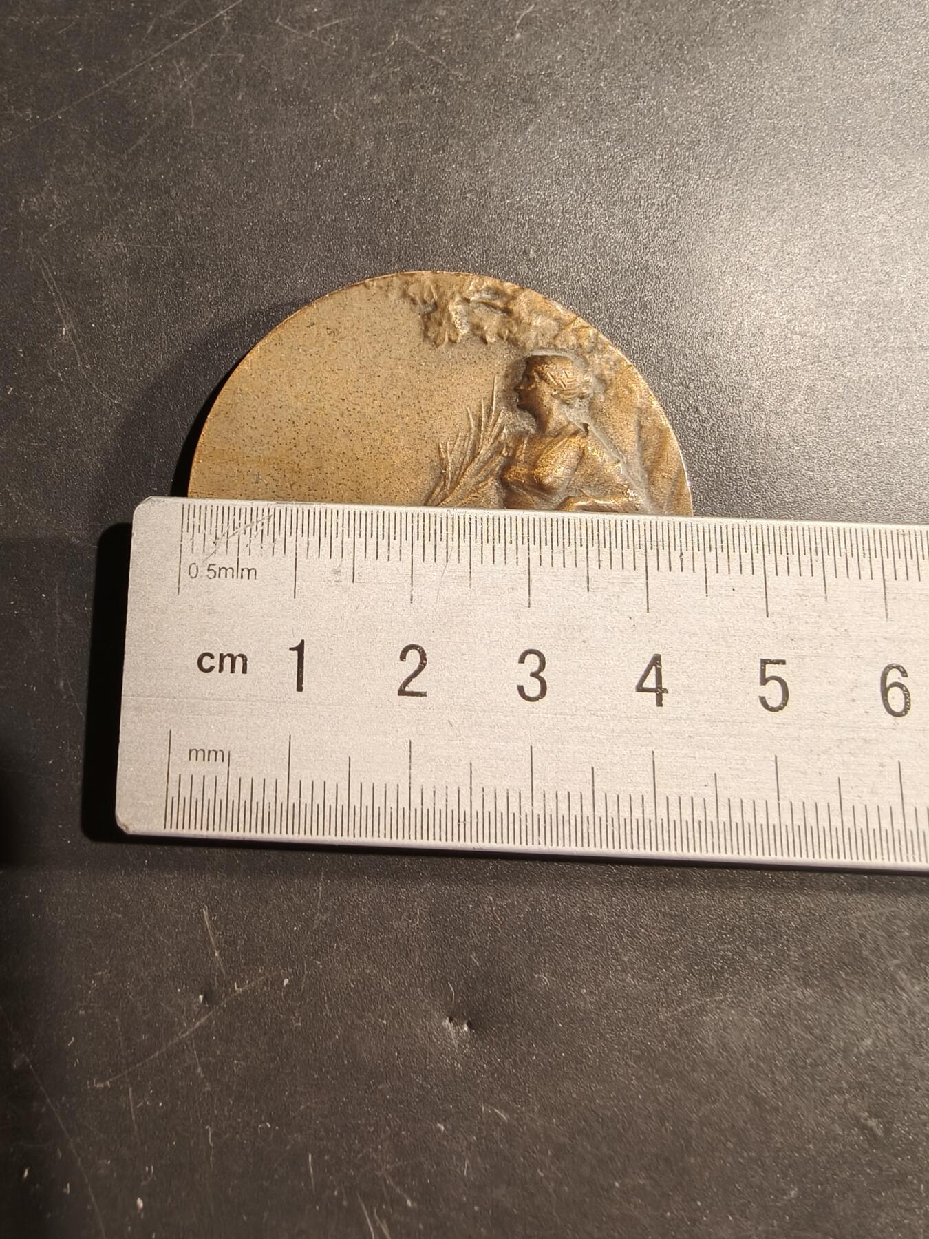 老王徽章第181期 法国二战解放鲁昂市30周年大铜章    原盒    直径45mm    重量40g