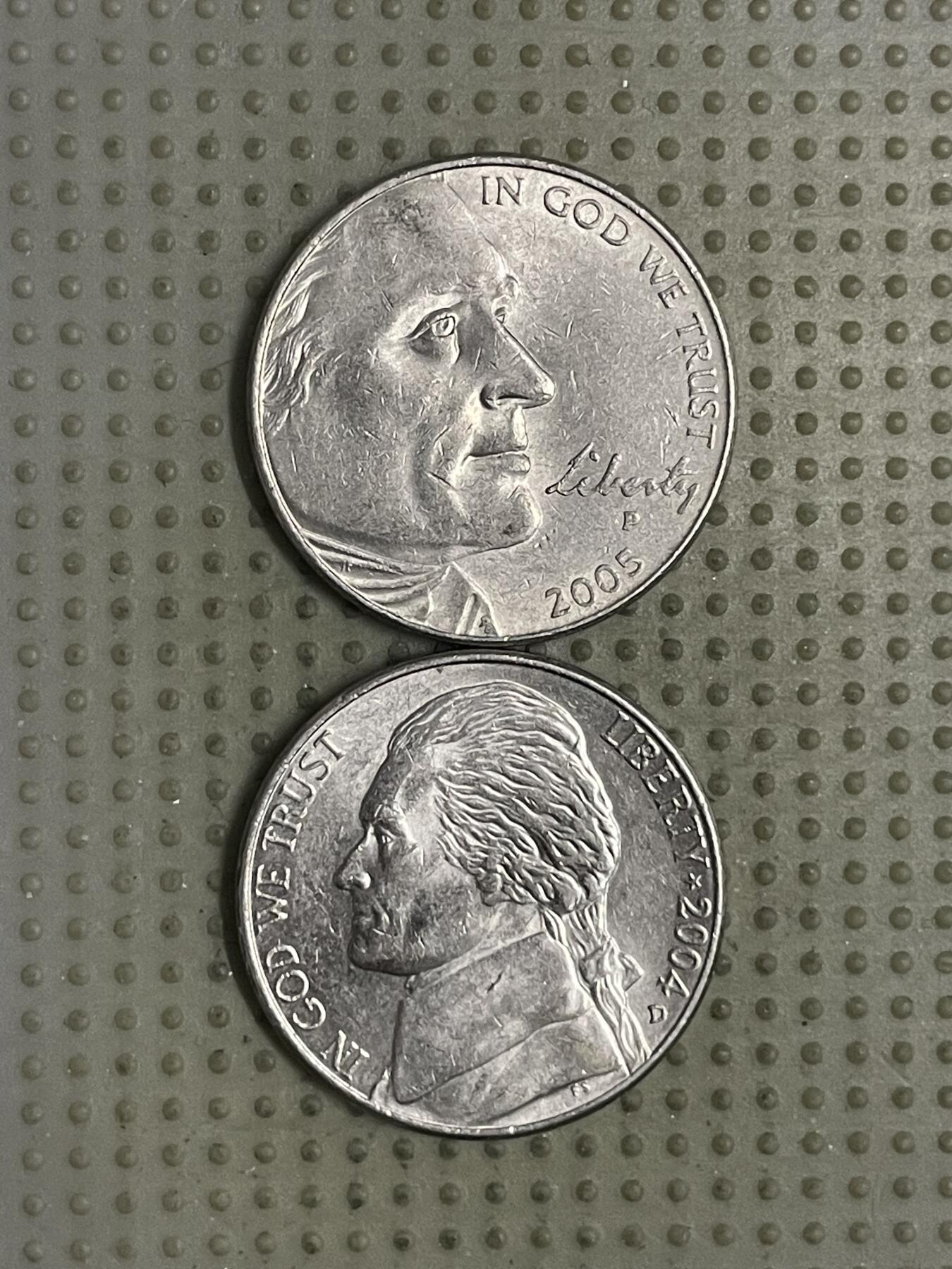 2026年第24场各国散币拍卖（总第174场）年前发货截止到11号 美国西进5美分纪念币2枚