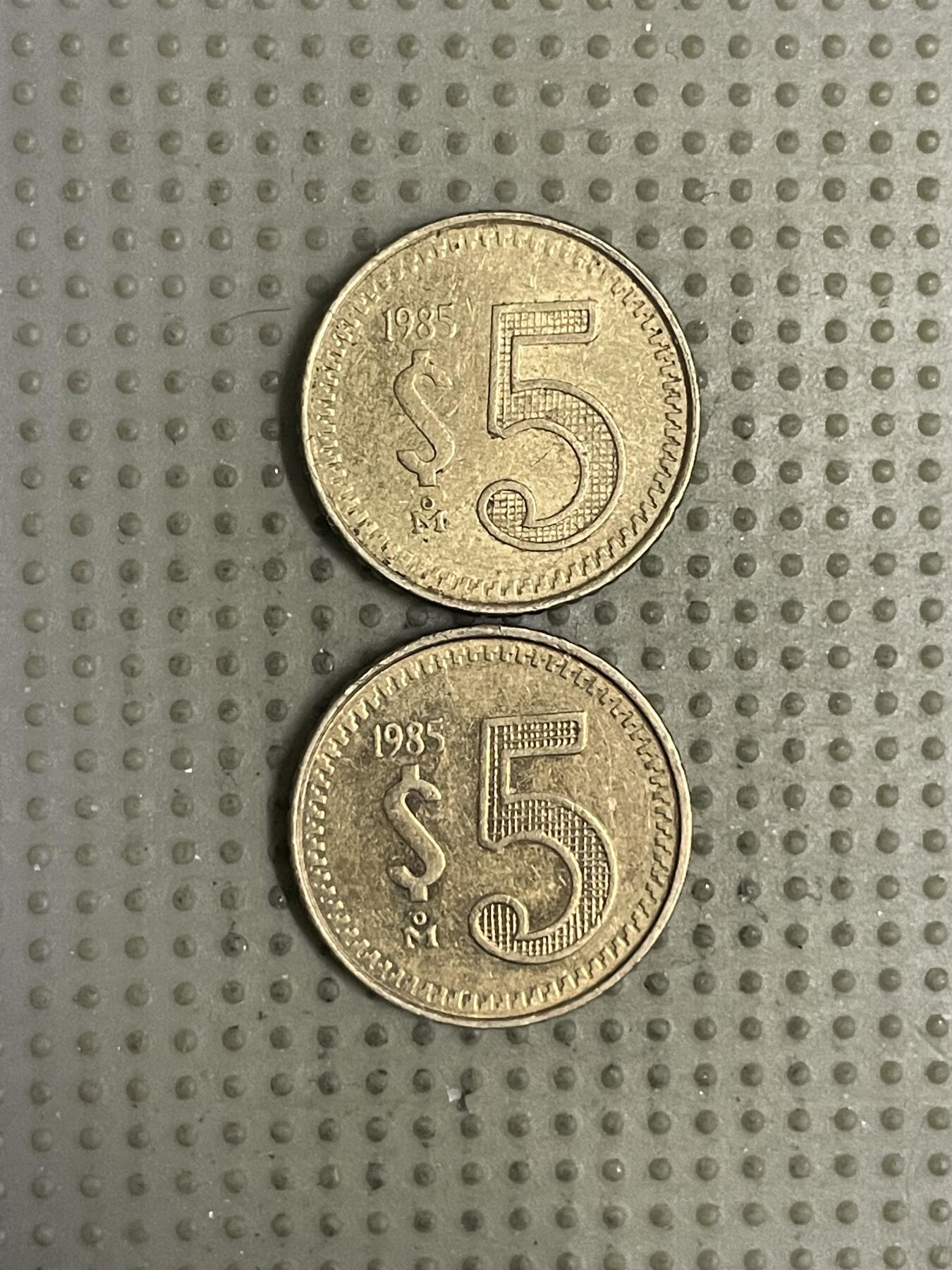 2026年第24场各国散币拍卖（总第174场）年前发货截止到11号 墨西哥1985年5比索2枚