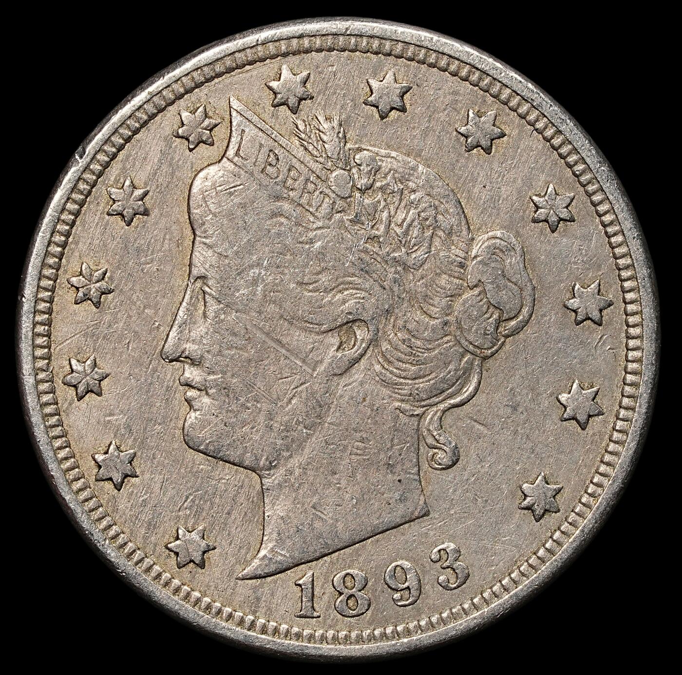 修遠堂世界钱币第104期 1893年美国5美分